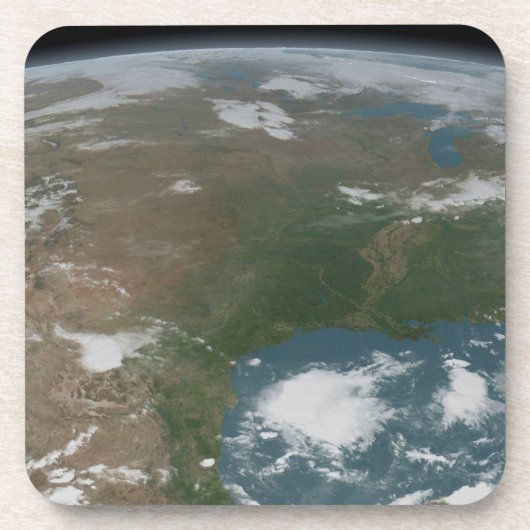 Der Panoramaplanet Erde und die USA. 2 Getränkeuntersetzer (Vorderseite)