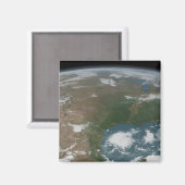 Der Panoramaplanet Erde und die USA. 2 Magnet (Vorderseite/Rückseite)