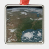 Der Panoramaplanet Erde und die USA. 2 Ornament Aus Metall (Vorne)