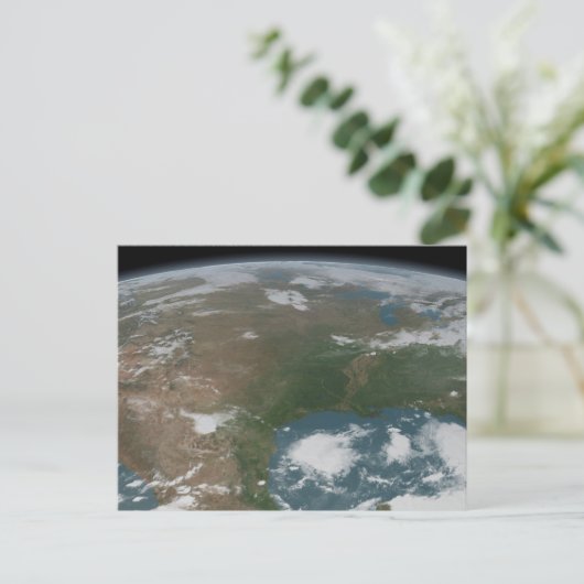 Der Panoramaplanet Erde und die USA. 2 Postkarte (Stehend Vorderseite)
