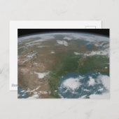 Der Panoramaplanet Erde und die USA. 2 Postkarte (Vorne/Hinten)