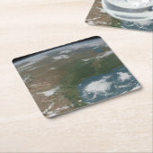 Der Panoramaplanet Erde und die USA. 2 Rechteckiger Pappuntersetzer (angewinkelt)