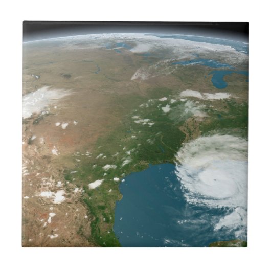 Der Panoramaplanet Erde und die USA. Fliese (Vorderseite)