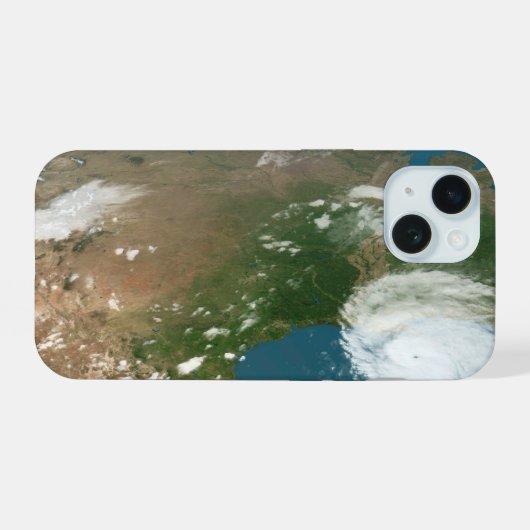 Der Panoramaplanet Erde und die USA. iPhone 15 Hülle (Rückseite (Horizontal))
