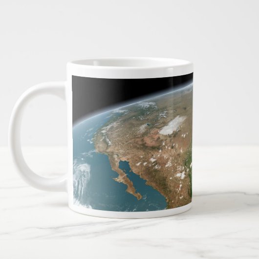 Der Panoramaplanet Erde und die USA. Jumbo-Tasse (Links)