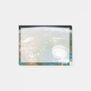 Der Panoramaplanet Erde und die USA. Post-it Klebezettel