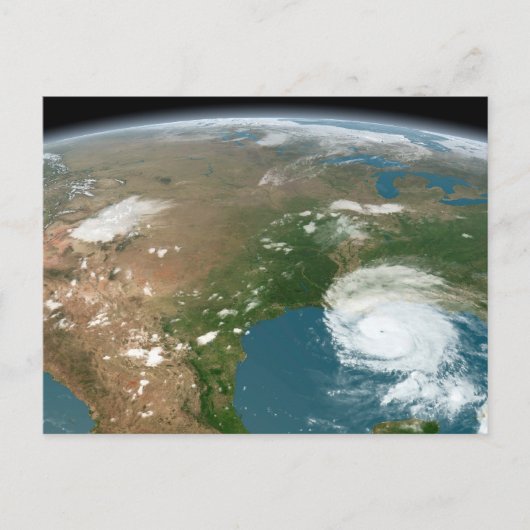 Der Panoramaplanet Erde und die USA. Postkarte (Vorderseite)