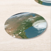 Der Panoramaplanet Erde und die USA. Runder Pappuntersetzer (Angewinkelt)