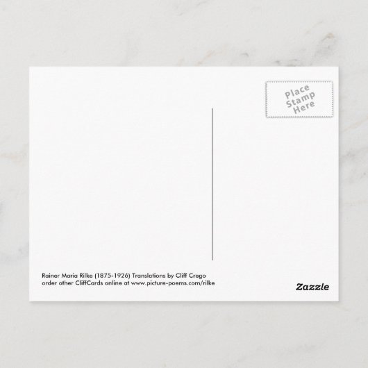 DER PANTER POSTKARTE (Rückseite)