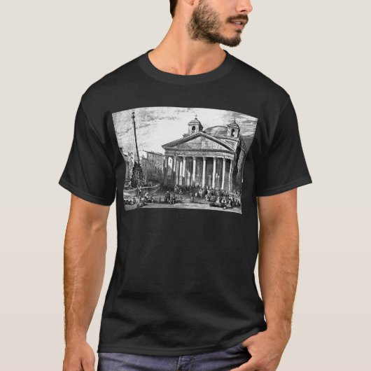 Der Pantheon in Rom, zeichnend durch Leitch T-Shirt (Vorderseite)