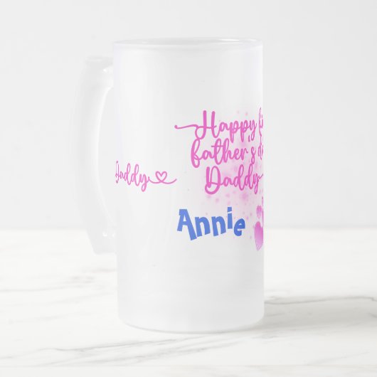 Der Papa des ersten Vaters | Mattglas Bierglas (Vorderseite Links)