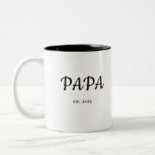 Der Papa Est des modernen Vaters. Datum mit Kinder Zweifarbige Tasse (Links)