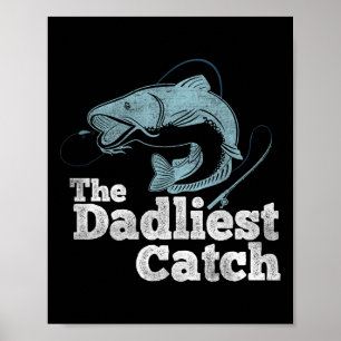 Der Papa fängt in der Überfischung des Fischers Poster