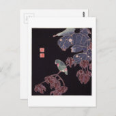 Der Papagei, Jakuchū Postkarte (Vorne/Hinten)