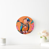 Der Papagei Runde Wanduhr (Zuhause)