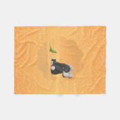 Der Papagei trifft auf eine ausgestopfte Elefanten Fleecedecke (Vorderseite (Horizontal))