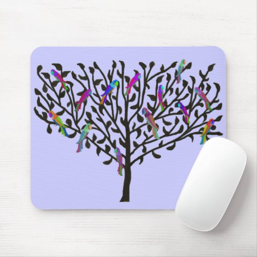 Der Papageien-Baum Mousepad (Mit Mouse)