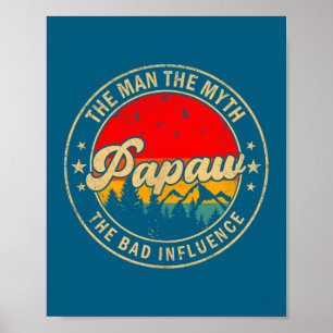 Der Papaw-Mythos Schlechter Einfluss Vintage Poster
