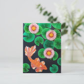 Der Papier-Koi-Teich Postkarte (Stehend Vorderseite)