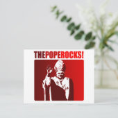 Der Papst stet! Postkarte (Stehend Vorderseite)