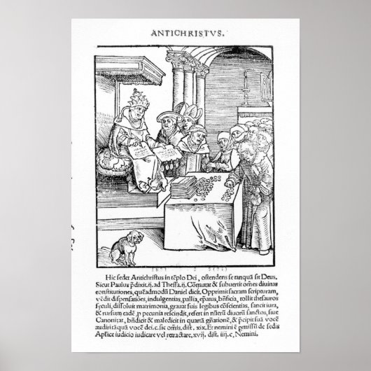 Der Papst verkauft Indulgenzen Poster (Vorne)