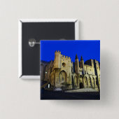 Der Papstpalast in Avignon bei Sonnenuntergang. Ba Button (Vorne & Hinten)