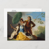 Der Parasol von Francisco Goya Postcard Postkarte (Vorne/Hinten)