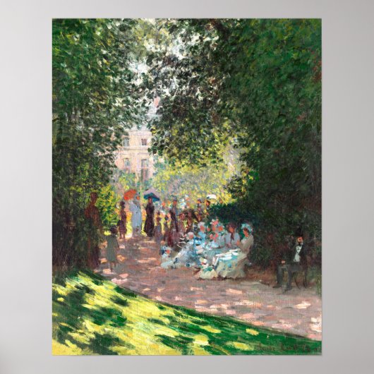 Der Parc Monceau (1878) von Claude Monet Poster (Vorne)