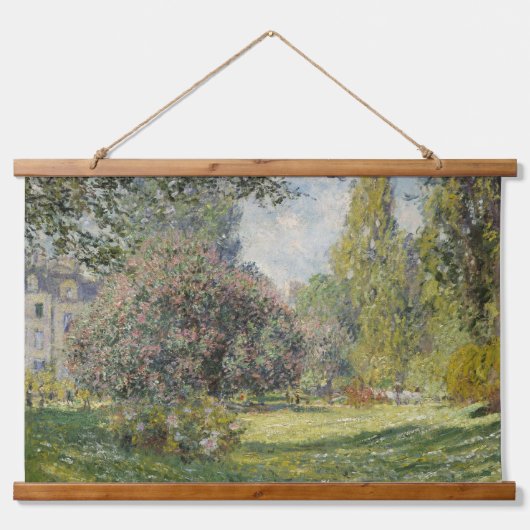 Der Parc Monceau - Claude Monet Wandteppich Mit Holzrahmen (Vorne)