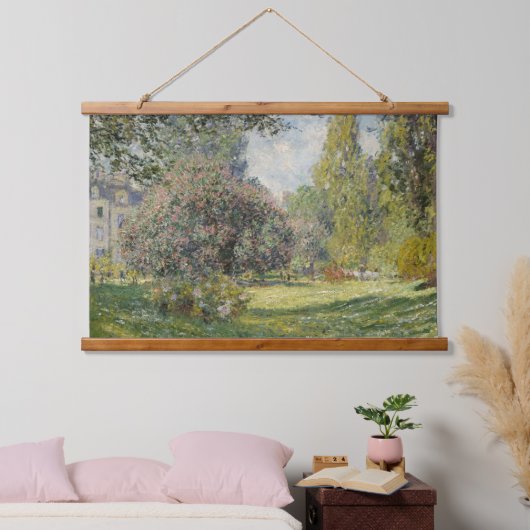 Der Parc Monceau - Claude Monet Wandteppich Mit Holzrahmen (Schlafzimmer)