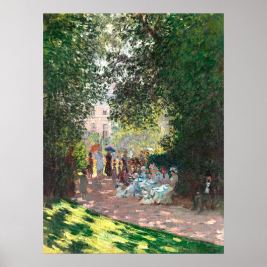 Der Parc Monseau von Claude Monet Poster (Vorne)