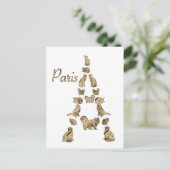 Der Pariser Turm der Katzen Postkarte (Stehend Vorderseite)