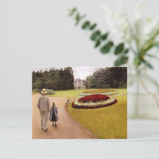 Der Park des Caillebotte-Anwesens, Postkarte (Stehend Vorderseite)