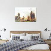 Der Park und das Schloss von Mereville Leinwanddruck (Insitu (Schlafzimmer))