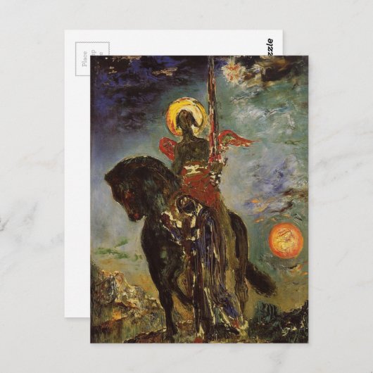 Der Park und der Engel des Todes von Gustave Morea Postkarte (Vorne/Hinten)