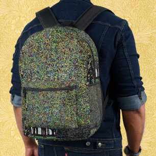 Der Park von Gustav Klimt, Vintage Art Nouveau Bedruckter Rucksack