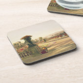 Der Parterre, Trentham Hall arbeitet, Kneipe im Untersetzer (Linke Seite)