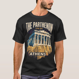 Der Parthenon Athen Griechenland Vintage-Reisepost T-Shirt
