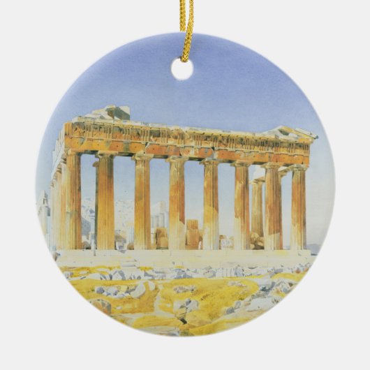 Der Parthenon, c.1834 (w/c über Bleistift auf Keramik Ornament (Vorne)