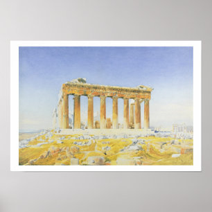 Der Parthenon, c.1834 (w/c über Bleistift auf Poster