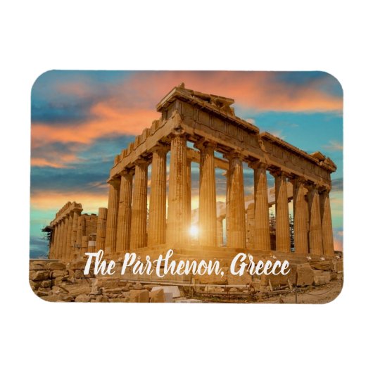 Der Parthenon Griechenland stilisiert Magnet (Horizontal)
