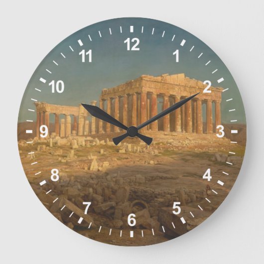 Der Parthenon Große Wanduhr (Vorderseite)