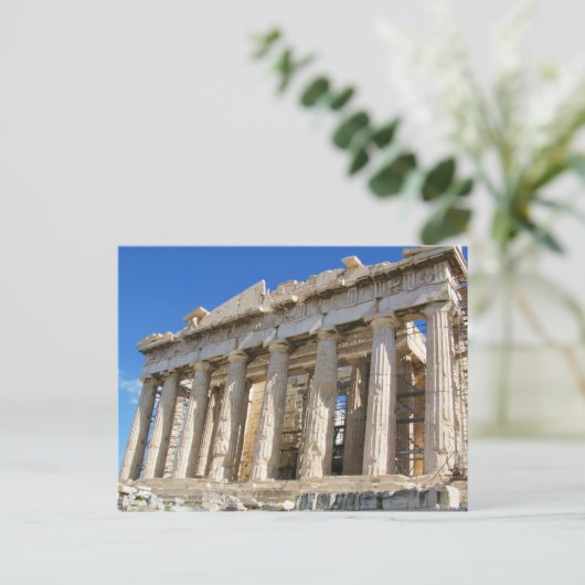 Der Parthenon in Akropolis 447 v. Chr. Postkarte (Stehend Vorderseite)