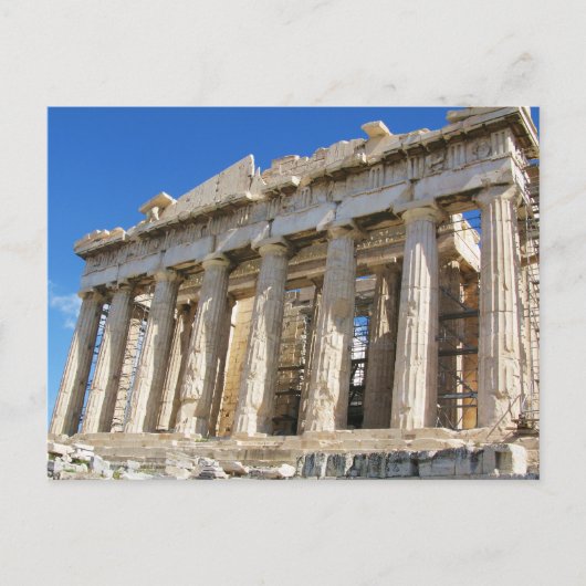 Der Parthenon in Akropolis 447 v. Chr. Postkarte (Vorderseite)