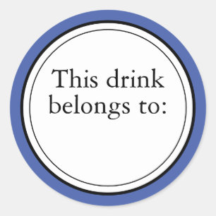 Der Party gehört dieses Getränk Runder Aufkleber