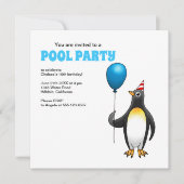 Der Party Pinguin Einladung (Vorderseite)