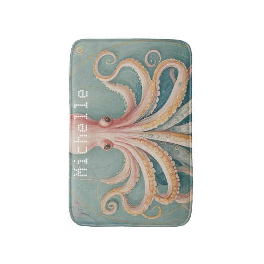 Der Pastelltopus des verzauberten Riffs Badematte (Vorderseite Vertikal)