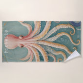 Der Pastelltopus des verzauberten Riffs Strandtuch (Vorderseite)