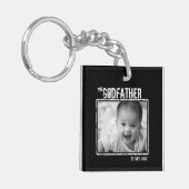 Der Pate | Personalisiertes Foto und Name Schlüsselanhänger (Vorderseite links)