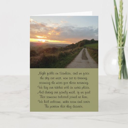 Der Path-Zuhause Samhain-Sonnenuntergang Karte (Vorderseite)